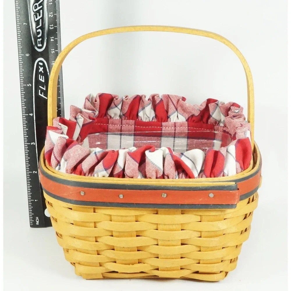 Longaberger 2001 Strawberry Basket Combo Liner Protector All-American Collection